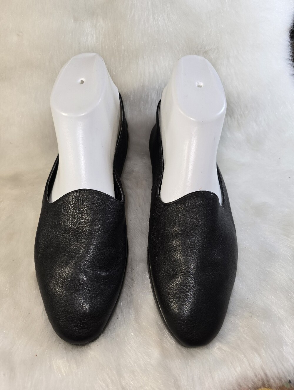 Laura Scott Venetian Black Leather Slip-on Loafers - Picture 4 of 10